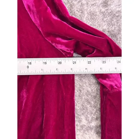 Anthropologie Jacket Medium Womens Velvet Tulip Hem Blazer - Picture 4 of 8